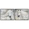 Stupell Industries Charming White Horses 2pc Framed Giclee Wall Art Set Design by Victoria Barnes